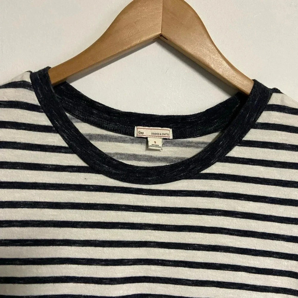 Gap Women’s Small Striped Zip‎ Pockets Shirttail Dress Nautical Preppy Coastal - Picture 12 of 15